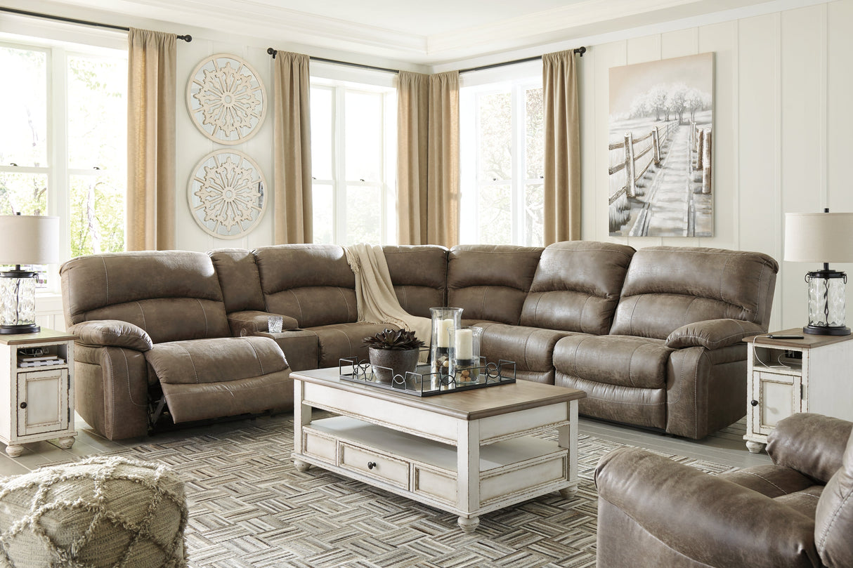 Realyn Coffee Table with 2 End Tables in White/Brown by Ashley at Eve Furniture
