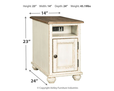 Realyn Coffee Table with 2 End Tables in White/Brown by Ashley at Eve Furniture