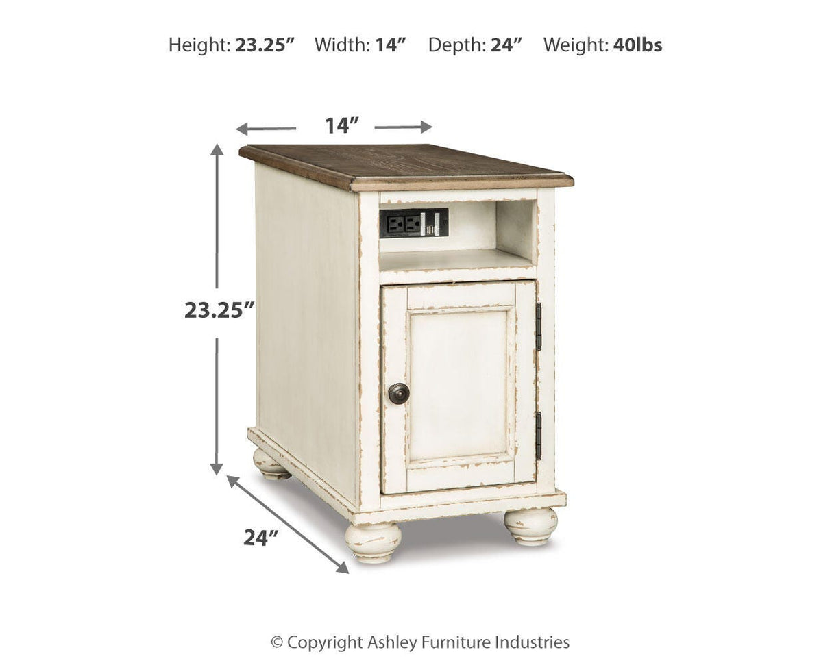 Realyn Coffee Table with 2 End Tables in White/Brown by Ashley at Eve Furniture