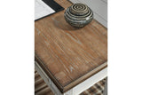 Realyn White/Brown 2-Piece Home Office Desk by Ashley at Eve Furniture