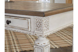 Realyn White/Brown 60" Home Office Desk by Ashley at Eve Furniture