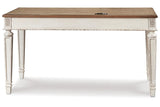 Realyn White/Brown 60" Home Office Desk by Ashley at Eve Furniture