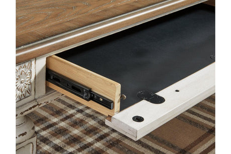 Realyn White/Brown 60" Home Office Desk by Ashley at Eve Furniture