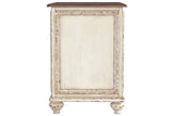 Realyn White/Brown Chairside End Table by Ashley at Eve Furniture