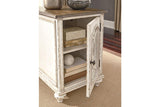 Realyn White/Brown Chairside End Table by Ashley at Eve Furniture