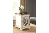 Realyn White/Brown Chairside End Table by Ashley at Eve Furniture