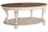 Realyn White/Brown Coffee Table by Ashley at Eve Furniture