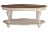 Realyn White/Brown Coffee Table by Ashley at Eve Furniture