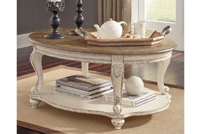 Realyn White/Brown Coffee Table by Ashley at Eve Furniture