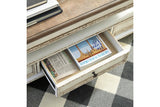 Realyn White/Brown Coffee Table with Lift Top by Ashley at Eve Furniture