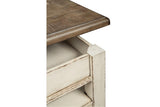Realyn White/Brown Coffee Table with Lift Top by Ashley at Eve Furniture