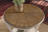 Realyn White/Brown End Table by Ashley at Eve Furniture