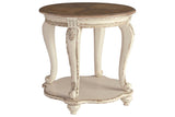 Realyn White/Brown End Table by Ashley at Eve Furniture