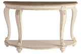 Realyn White/Brown Sofa Table by Ashley at Eve Furniture