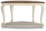 Realyn White/Brown Sofa Table by ASHLEY FURNITURE at Eve Furniture