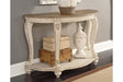 Realyn White/Brown Sofa Table by ASHLEY FURNITURE at Eve Furniture