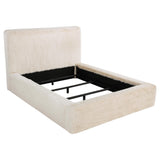Rebecca Cream Faux Fur Upholstered Queen Bed by Coaster at Eve Furniture