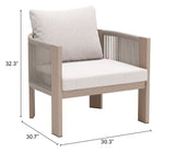 Rebel Beige Outdoor Accent Chair by Zuomod at Eve Furniture