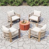 Rebel Beige Outdoor Accent Chair by Zuomod at Eve Furniture