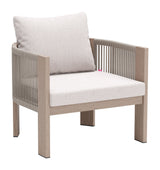 Rebel Beige Outdoor Accent Chair by Zuomod at Eve Furniture