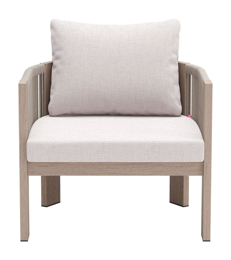 Rebel Beige Outdoor Accent Chair by Zuomod at Eve Furniture
