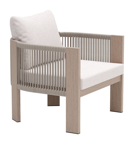 Rebel Beige Outdoor Accent Chair by Zuomod at Eve Furniture