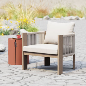Rebel Beige Outdoor Accent Chair by Zuomod at Eve Furniture