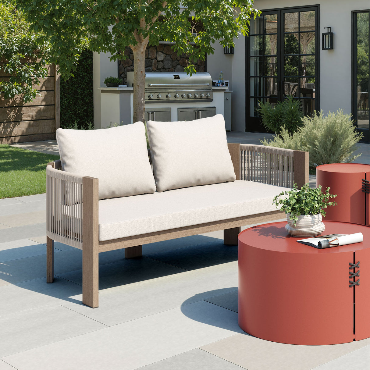 Rebel Beige Outdoor Sofa by Zuomod at Eve Furniture