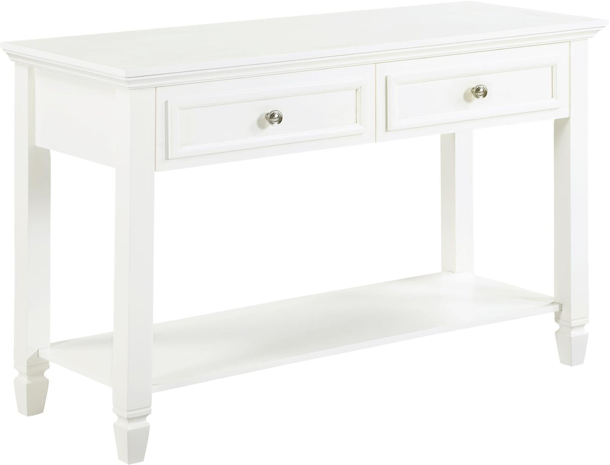 Rectangular 2-Drawer Sofa Table Buttermilk