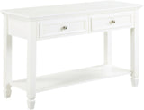 Rectangular 2-Drawer Sofa Table Buttermilk