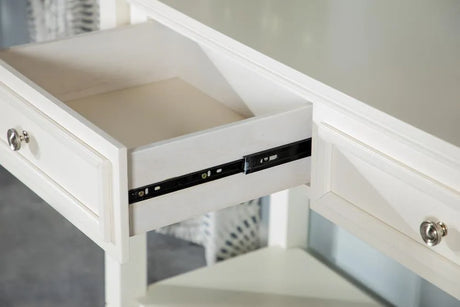 Rectangular Buttermilk 2-Drawer Sofa Table by Coaster at Eve Furniture