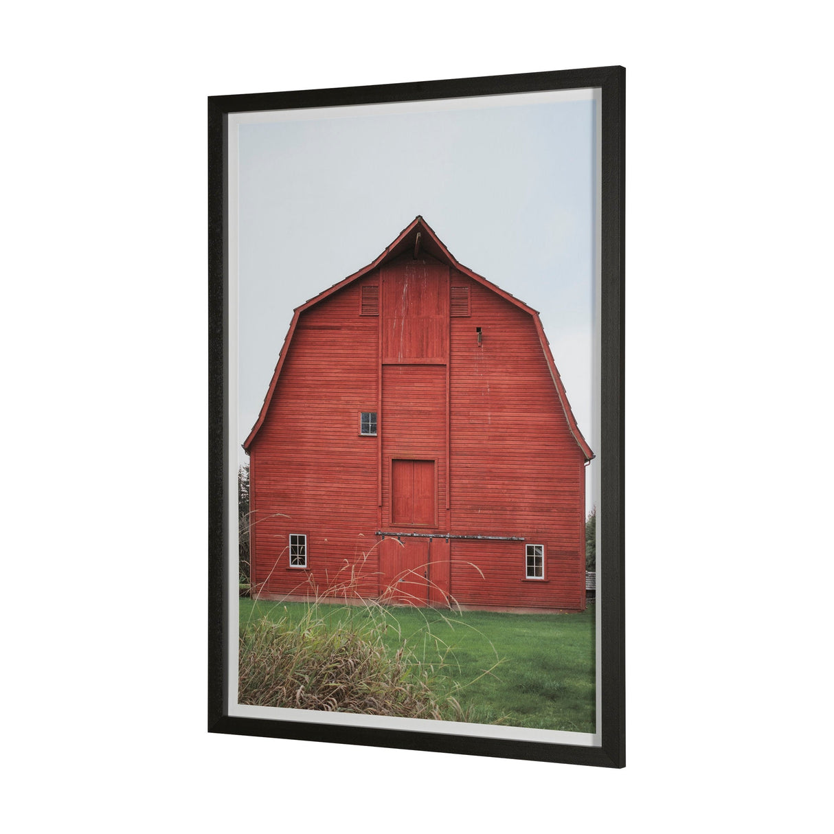 Red Barn I by Mercana Studio a Hand Embellished Textured Framed Photo Art Print Matted under Glass by Mercana at Eve Furniture
