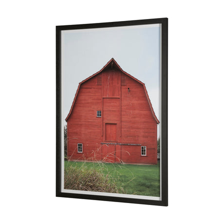 Red Barn I by Mercana Studio a Hand Embellished Textured Framed Photo Art Print Matted under Glass by Mercana at Eve Furniture