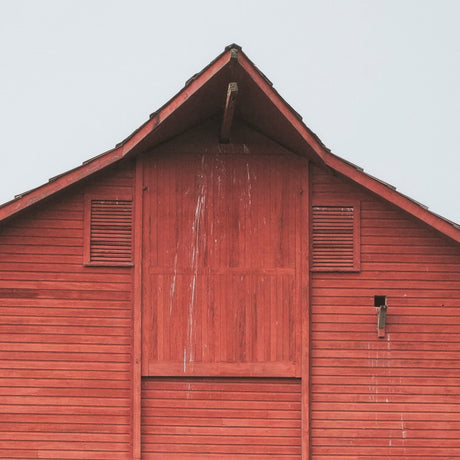 Red Barn I by Mercana Studio a Hand Embellished Textured Framed Photo Art Print Matted under Glass by Mercana at Eve Furniture