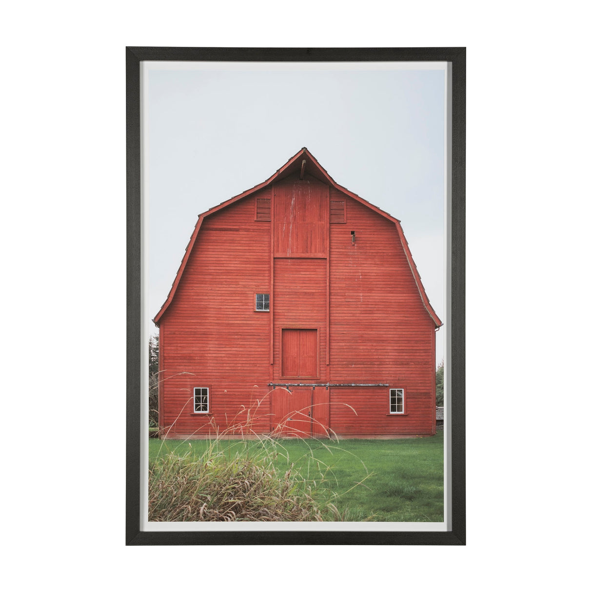 Red Barn I by Mercana Studio a Hand Embellished Textured Framed Photo Art Print Matted under Glass by Mercana at Eve Furniture
