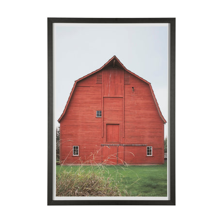 Red Barn I by Mercana Studio a Hand Embellished Textured Framed Photo Art Print Matted under Glass by Mercana at Eve Furniture