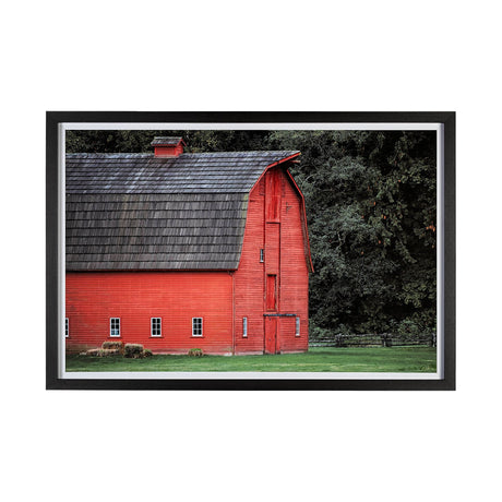 Red Barn II by Katelyn Mostert a Hand Embellished Textured Framed Photo Art Print Matted under Glass by Mercana at Eve Furniture