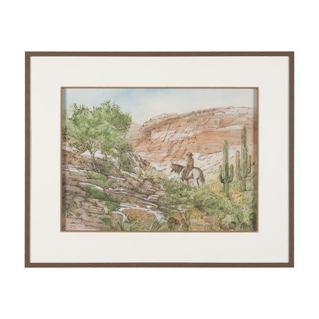 Red Rock Country I by Mercana Studio Hand-Embellished Framed Artwork Matted under Glass by Mercana at Eve Furniture