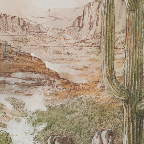 Red Rock Country III by Mercana Studio Hand-Embellished Framed Artwork Matted under Glass by Mercana at Eve Furniture