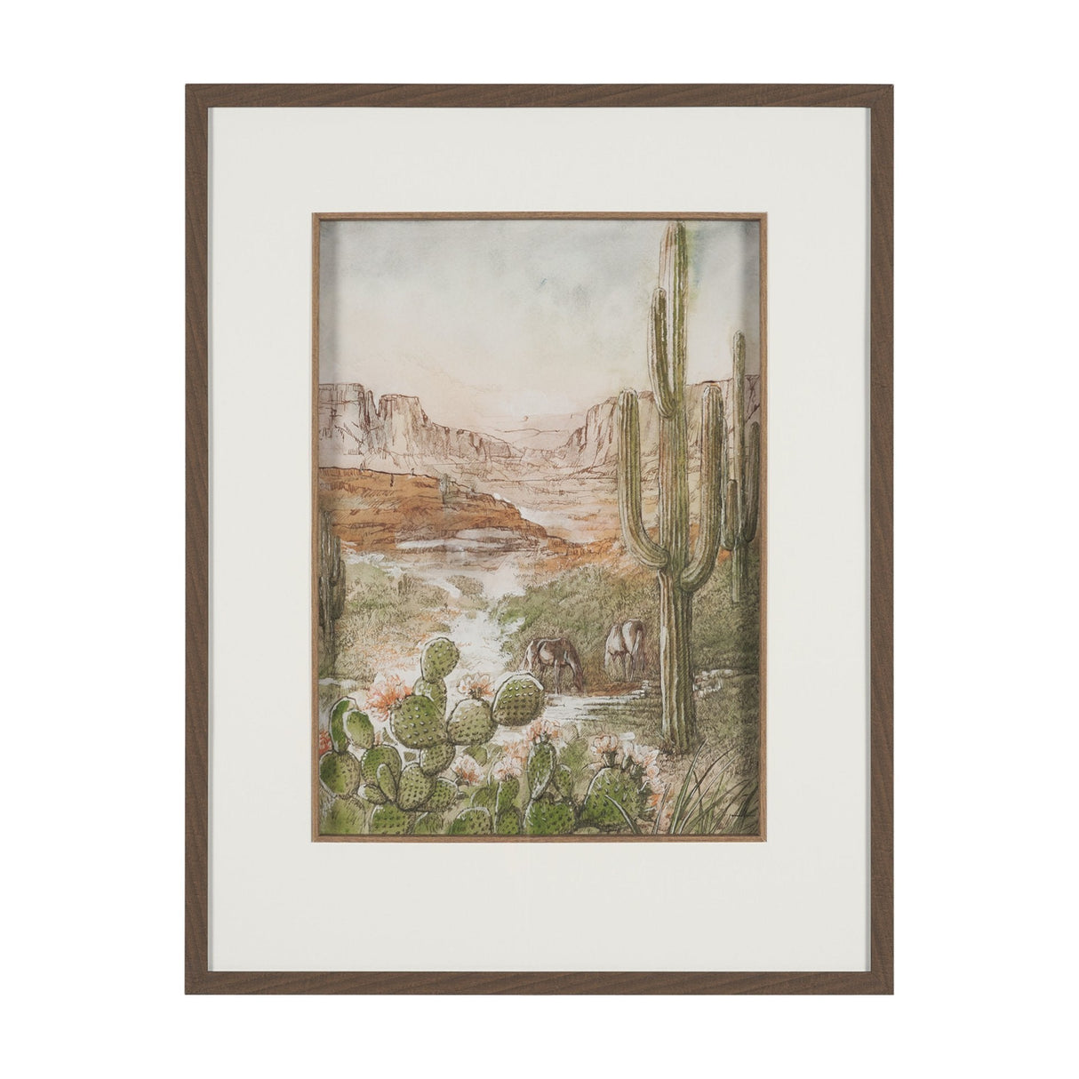 Red Rock Country III by Mercana Studio Hand-Embellished Framed Artwork Matted under Glass by Mercana at Eve Furniture