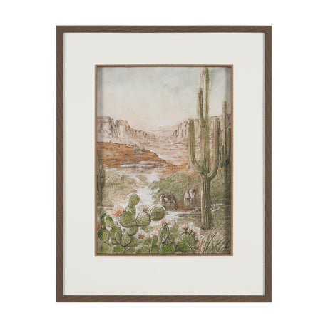 Red Rock Country III by Mercana Studio Hand-Embellished Framed Artwork Matted under Glass by Mercana at Eve Furniture