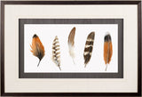 Red Rock Feathers I by Grace Popp a Hand Embellished Textured Framed Art Print Matted under Glass by Mercana at Eve Furniture