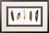 Red Rock Feathers II by Grace Popp a Hand Embellished Textured Framed Art Print Matted under Glass by Mercana at Eve Furniture