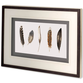 Red Rock Feathers II by Grace Popp a Hand Embellished Textured Framed Art Print Matted under Glass by Mercana at Eve Furniture
