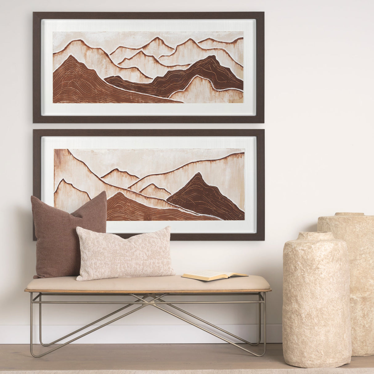 Red Rock View II by Studio M a handmade Original Framed 3D Textured Artwork under Glass by Mercana at Eve Furniture