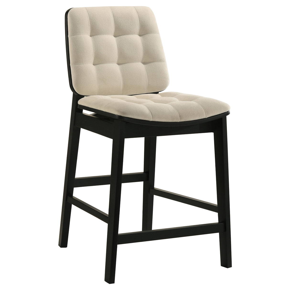 Redbridge Cream/Black Velvet Upholstered Counter Chair (Set of 2) by Coaster at Eve Furniture
