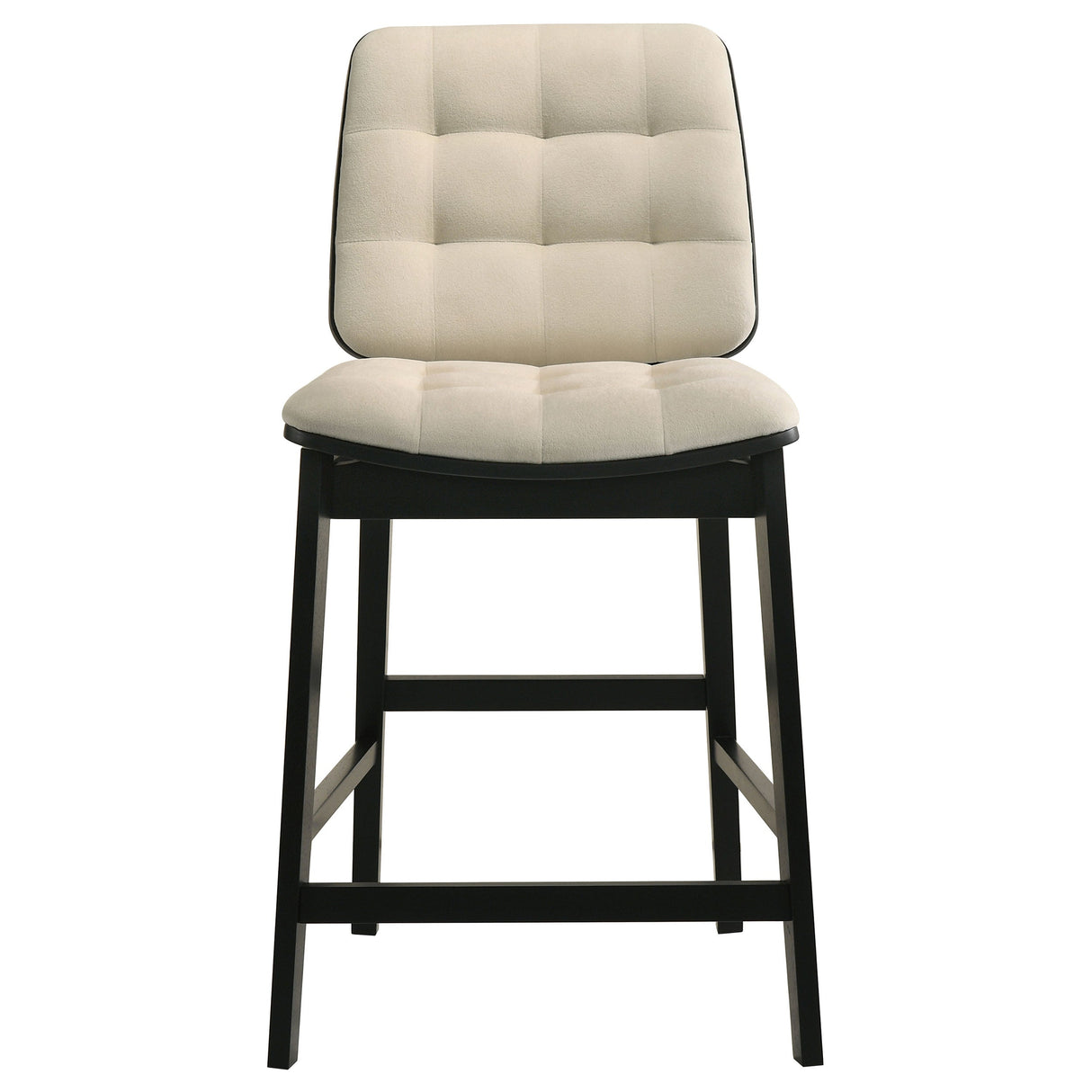 Redbridge Cream/Black Velvet Upholstered Counter Chair (Set of 2) by Coaster at Eve Furniture