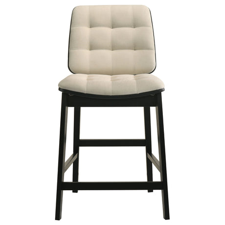 Redbridge Cream/Black Velvet Upholstered Counter Chair (Set of 2) by Coaster at Eve Furniture