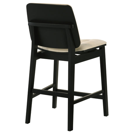 Redbridge Cream/Black Velvet Upholstered Counter Chair (Set of 2) by Coaster at Eve Furniture