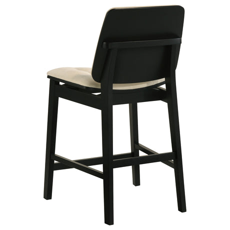 Redbridge Cream/Black Velvet Upholstered Counter Chair (Set of 2) by Coaster at Eve Furniture
